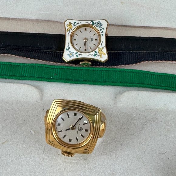 Vintage Swiss Bucherer Windup Ladies Ring and Watch with Interchangeable Bezels - Picture 3 of 8